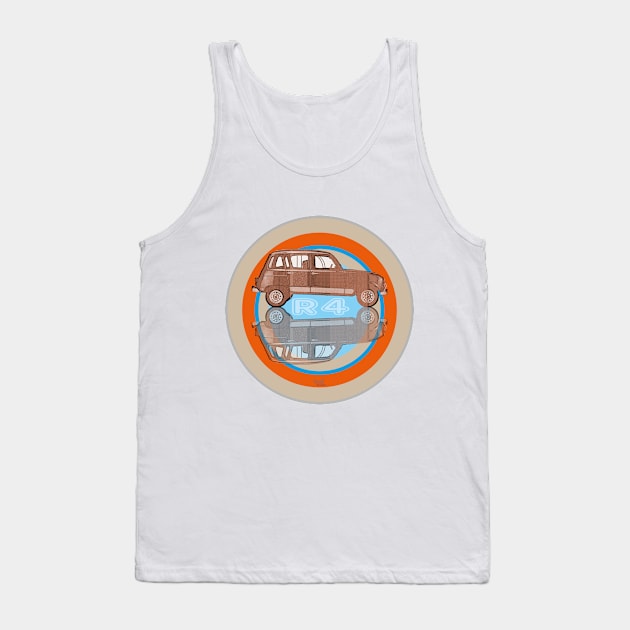 Renault 4 on Target brown Tank Top by AaaahEeeekStudio